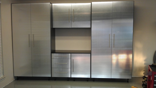 Garage Cabinets Diamond Plate - Modern - Shed - Houston - by Ideal Garage  Solutions of Houston | Houzz