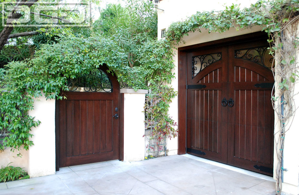 Garage Doors and Entry Gates Designed to Match in a European