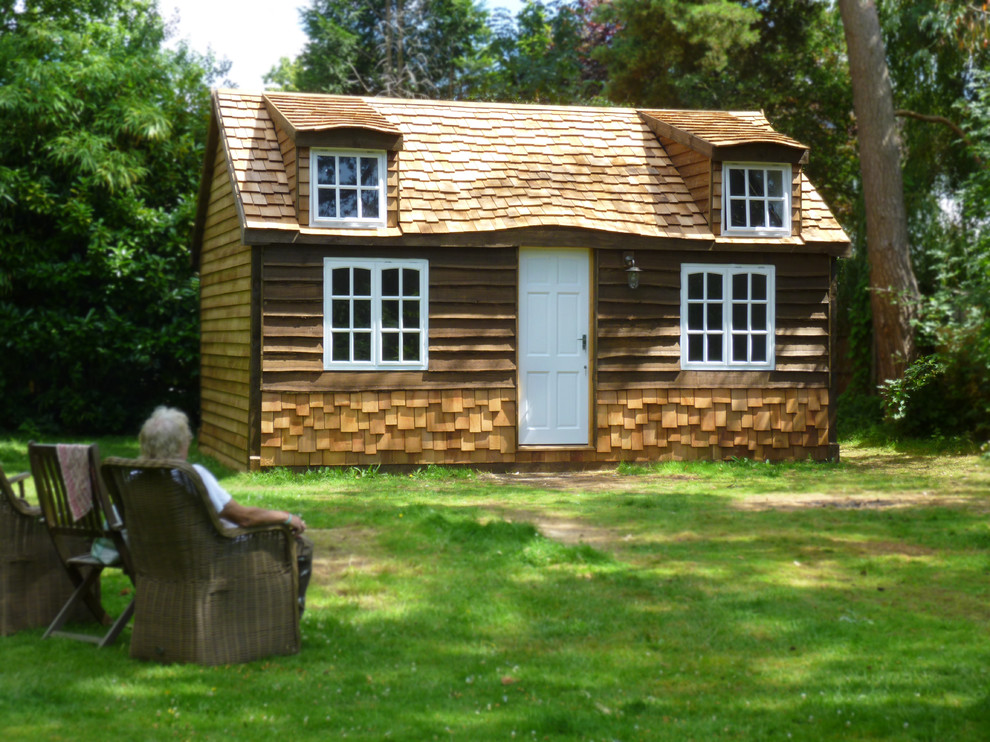 Design ideas for a large rustic garden shed and building in Surrey.