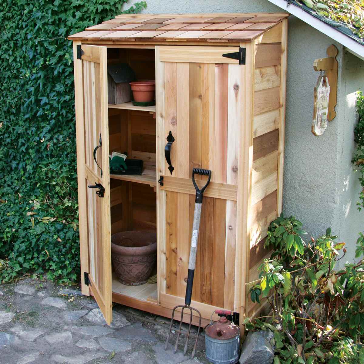 Outdoor tool storage sheds at Brookstone  Garden tool shed, Garden storage  shed, Outdoor storage sheds