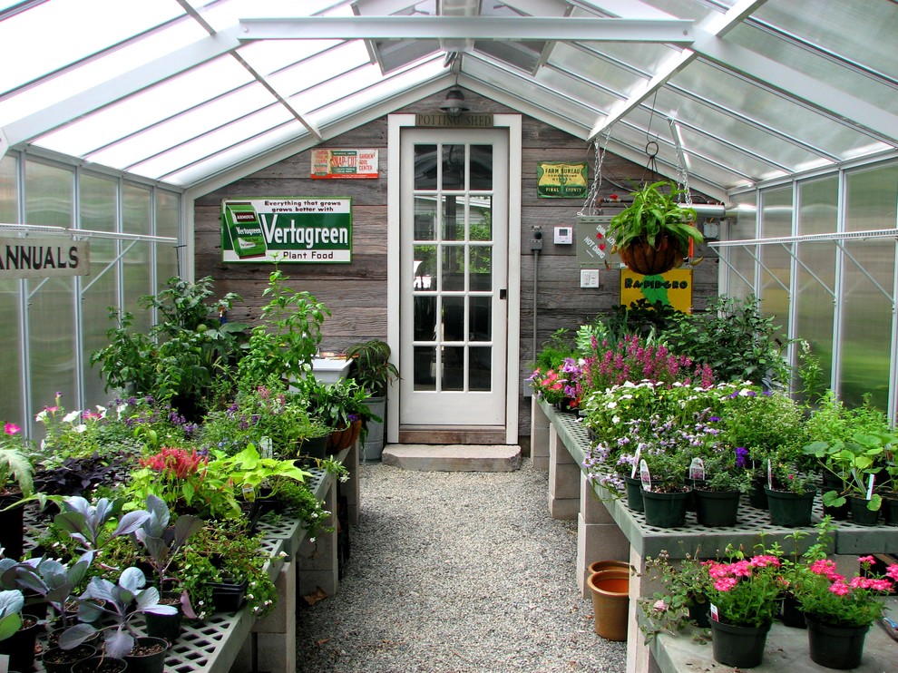 Mid-sized elegant detached greenhouse photo in Boston