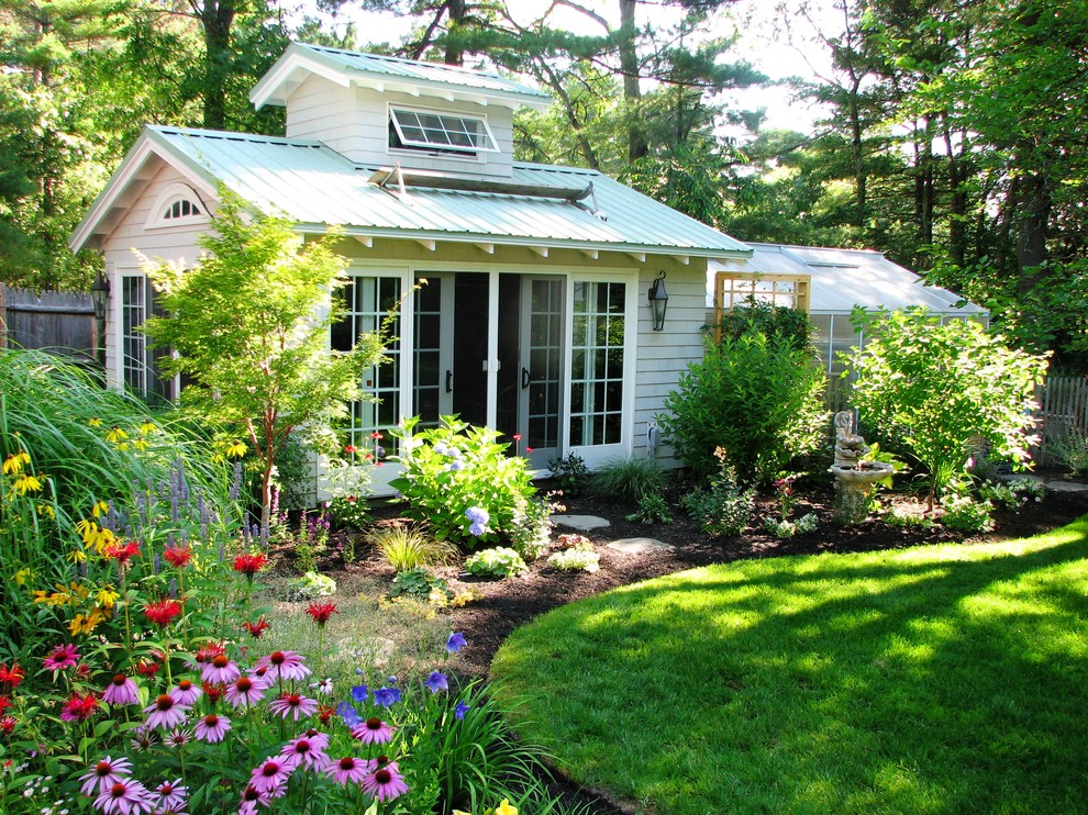 Greenhouse - large traditional detached greenhouse idea in Boston