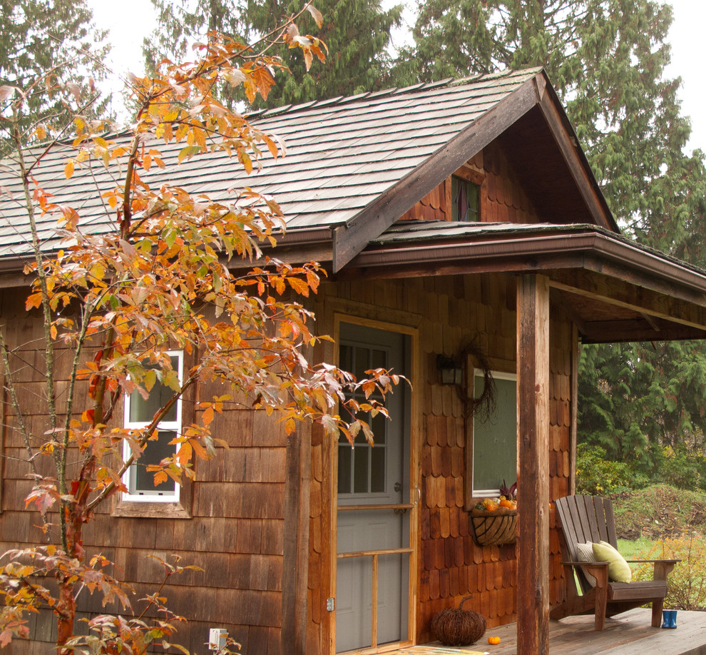 Photo of a rustic detached guesthouse in Seattle.