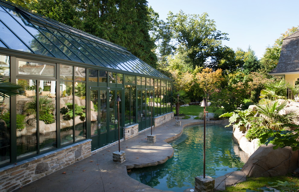 greenhouse over pool