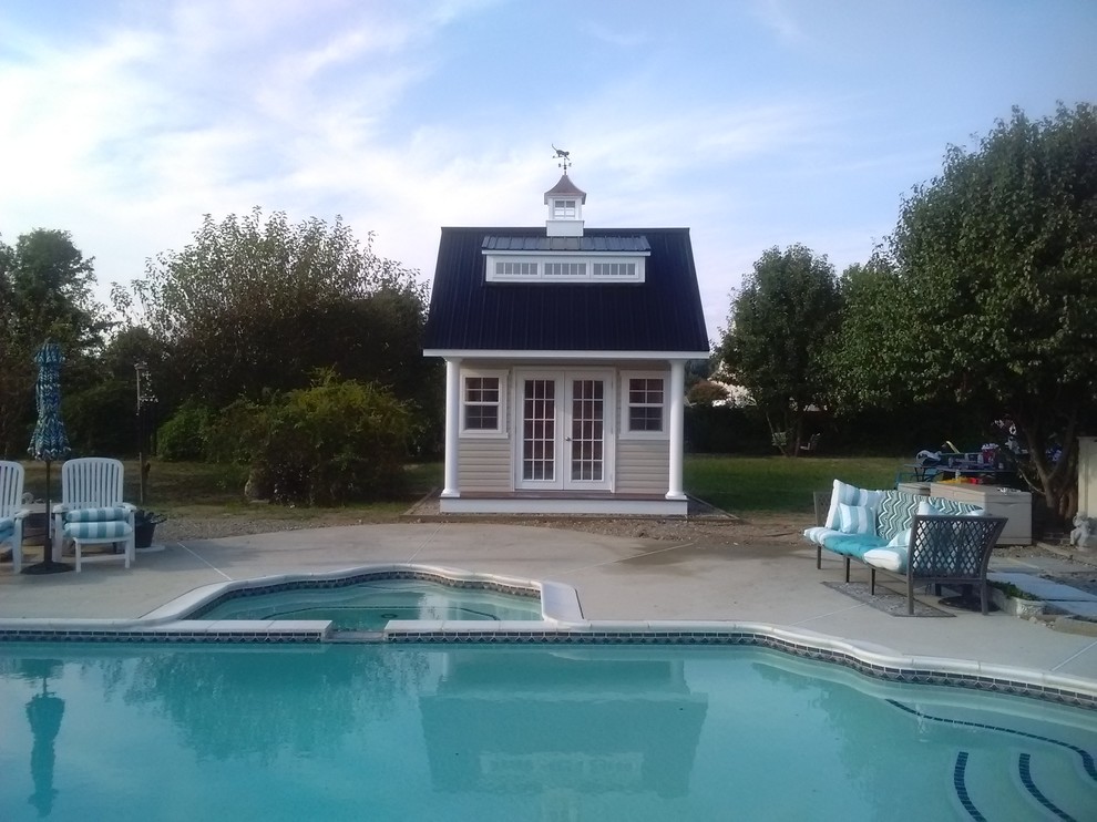 Heritage Pool House Project for Carey - Traditional - Shed ...