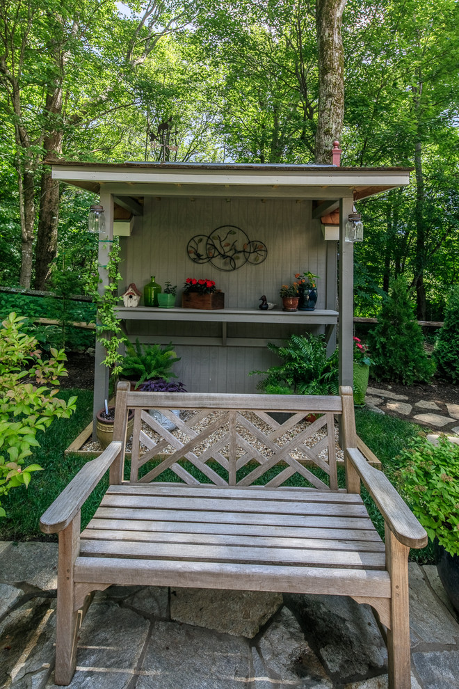 Garden shed - mid-sized cottage detached garden shed idea in Charlotte