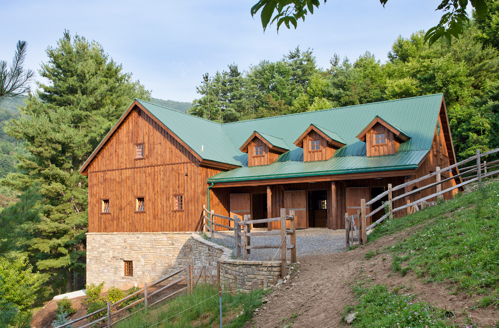 Hillside Horse Barn Traditional Shed Other By Sand Creek Post Beam Houzz