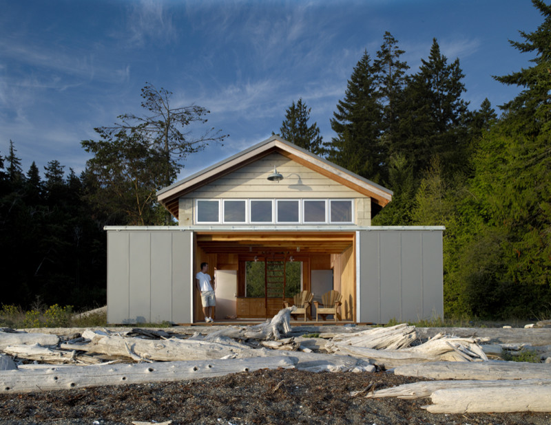 Inspiration for a contemporary shed remodel in Seattle