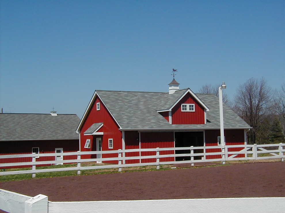 Barn - large traditional detached barn idea in Philadelphia