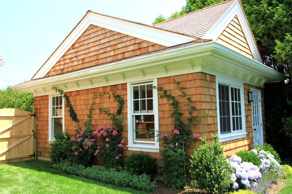 Traditional detached garden shed and building in New York.