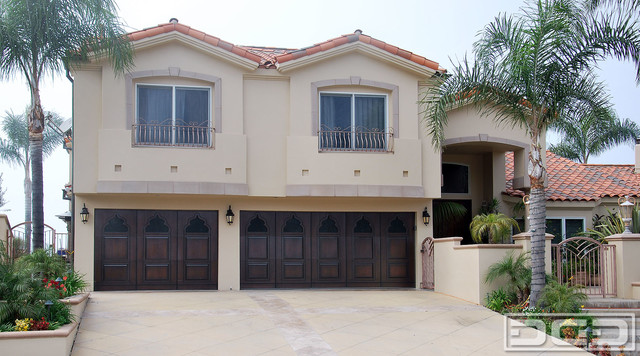 Indian Style Custom Wood Garage Doors Designed for a 