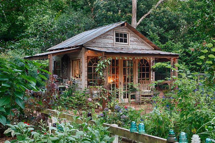 Romantic garden shed and building in Austin.