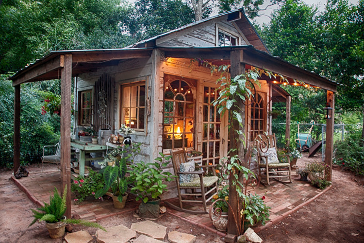 This is an example of a romantic garden shed and building in Austin.