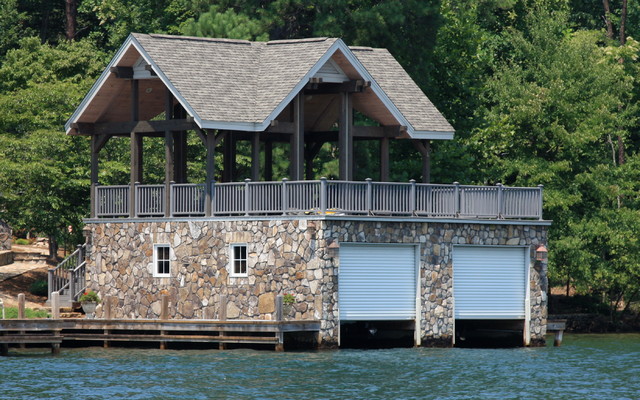 Lake Burton Boat Houses Traditional House Exterior Atlanta