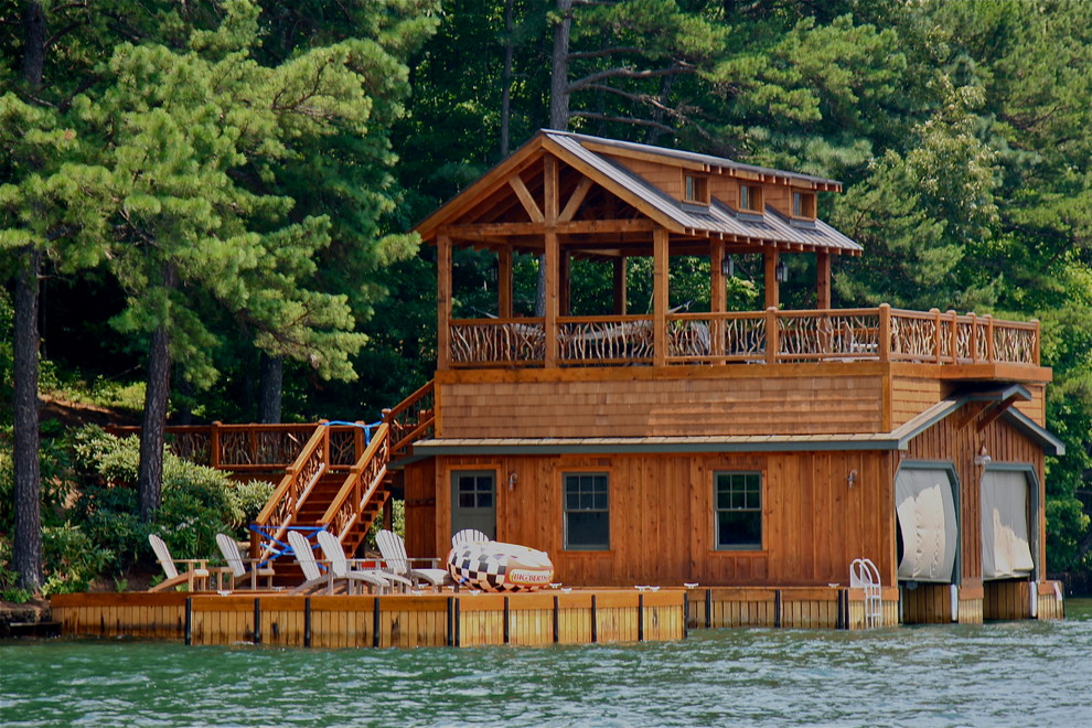 Lake Burton Boat Houses Traditional Shed Atlanta by Erin Colson