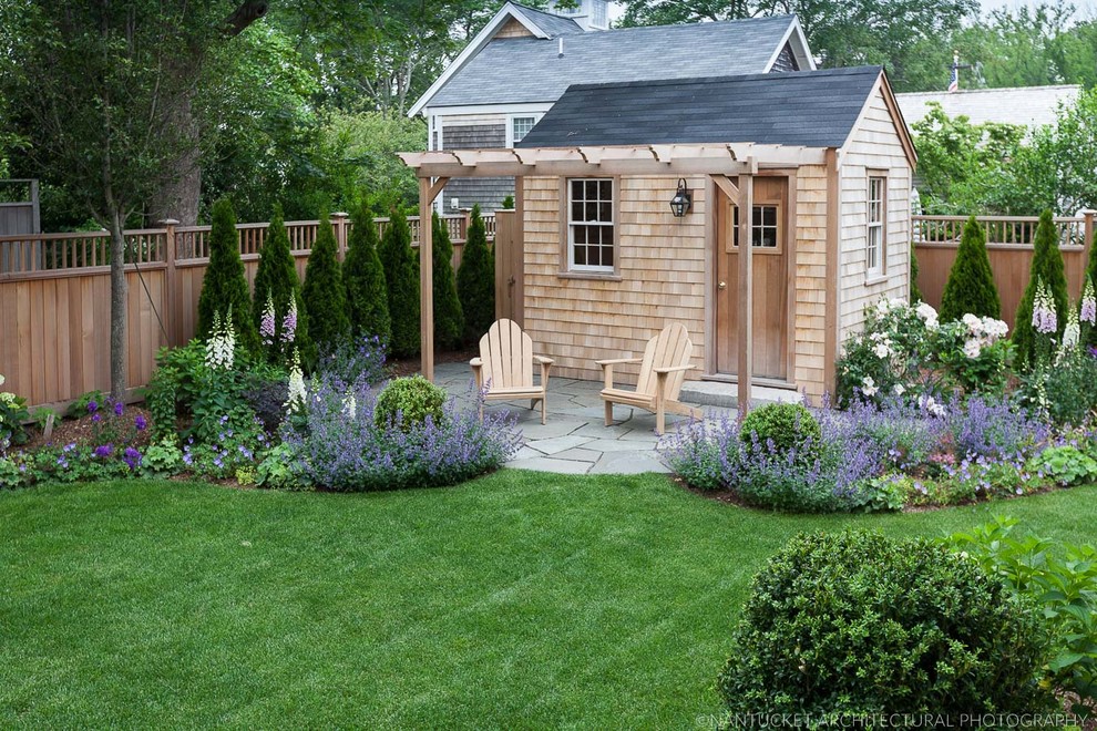 Classic detached garden shed in Boston.
