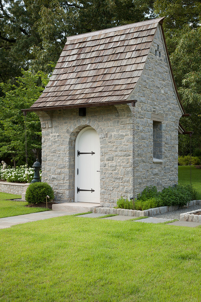 Elegant detached garden shed photo in Other