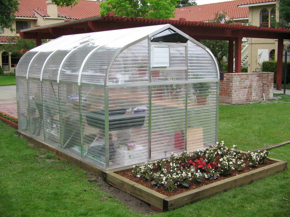 8 ft wide Sunglo Greenhouses Traditional Shed Denver by Sunglo