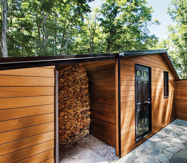 Modern Chic Storage Shed Garden And Building Other By Ppg Proluxe Wood Finishes Houzz Ie Modern Chic Storage Shed, Modern Garden Sheds