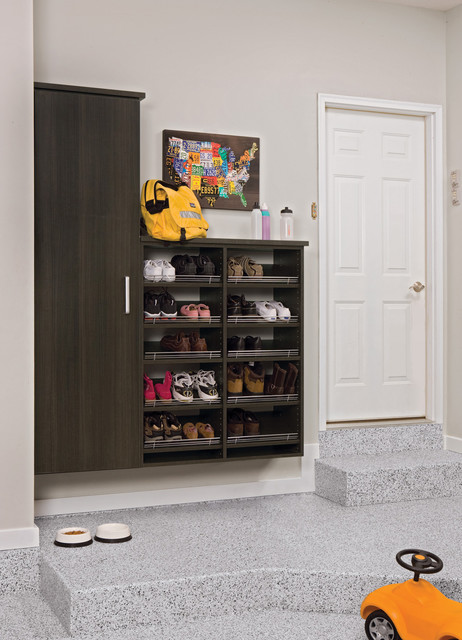 Shoe storage in garage  Garage shoe storage, Closet shoe storage, Garage  storage shelves