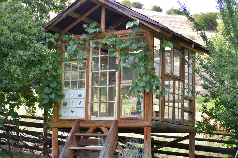 Inspiration for a rustic shed remodel in Dallas
