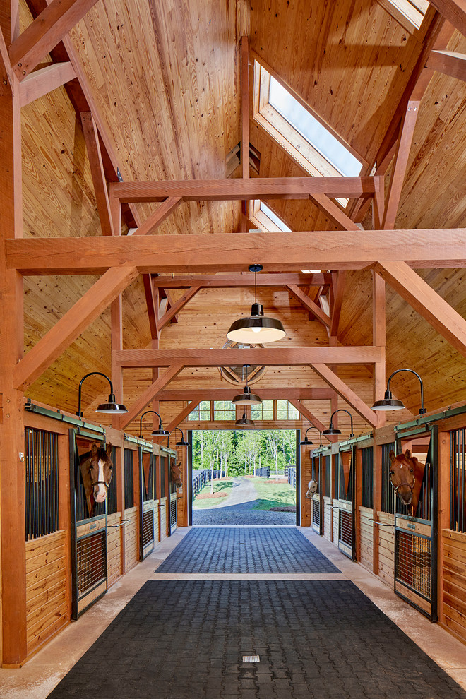 Example of a huge cottage detached barn design in Atlanta