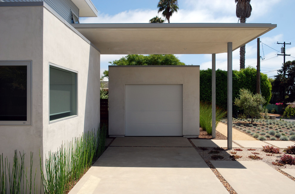 Example of a minimalist shed design in San Diego