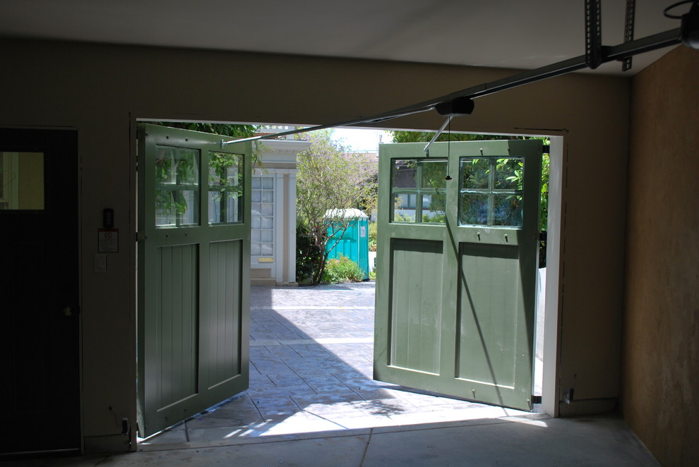 OutSwing Carriage garage Doors Traditional Shed San Francisco