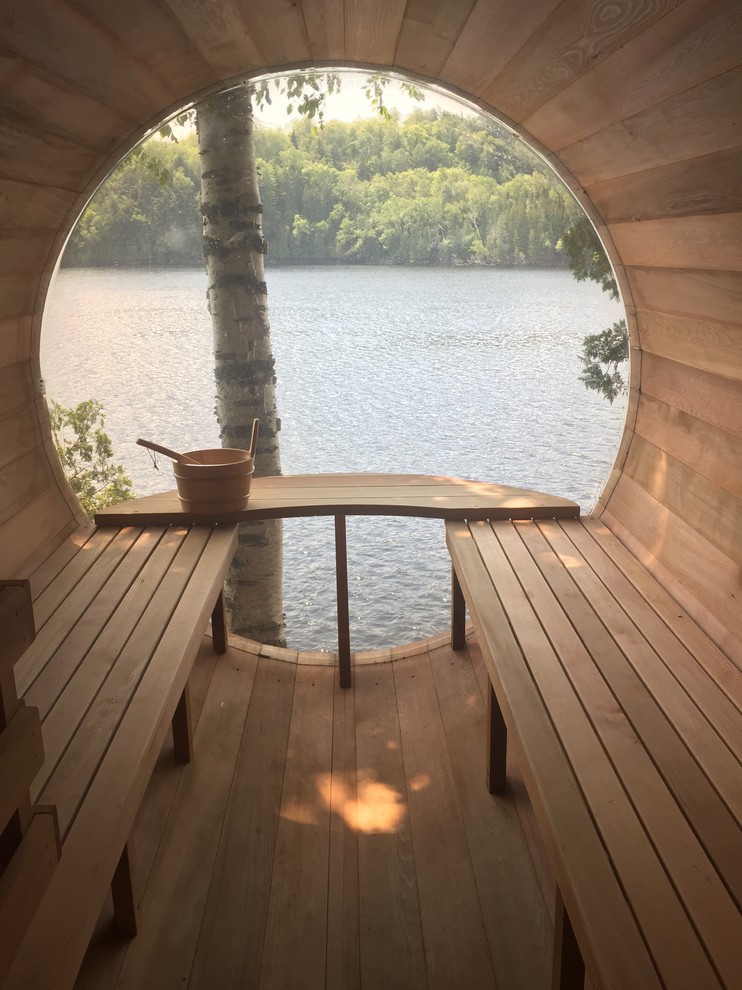 Panoramic Red Cedar Saunas of New England Contemporary Shed