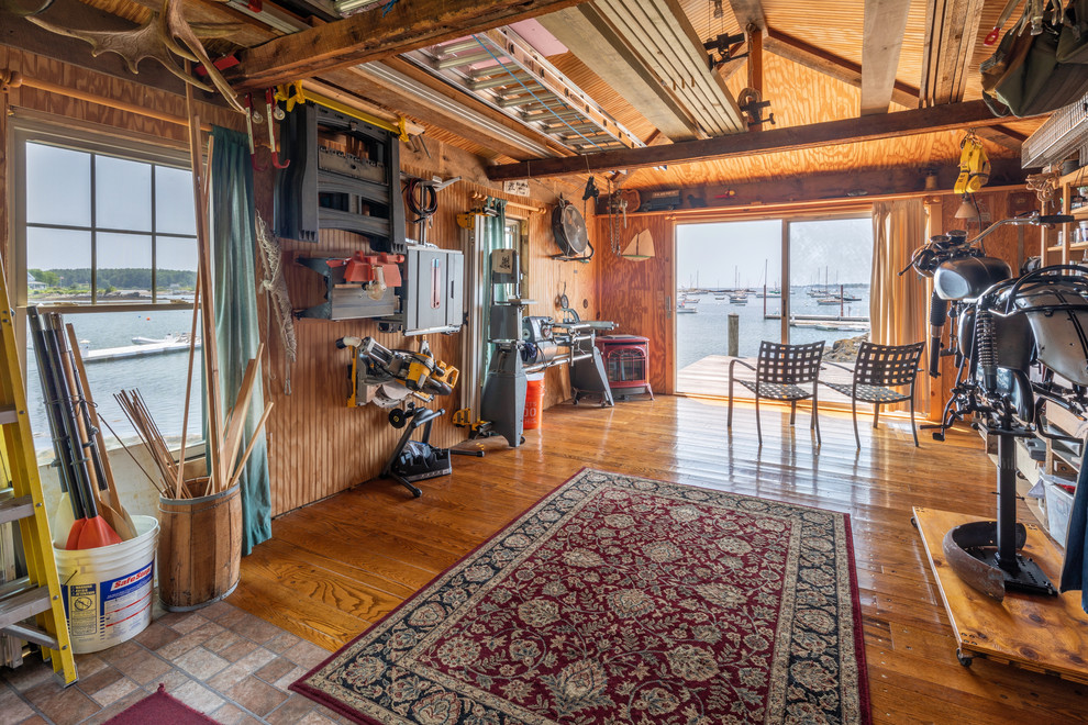 Design ideas for a nautical detached office/studio/workshop in Portland Maine.
