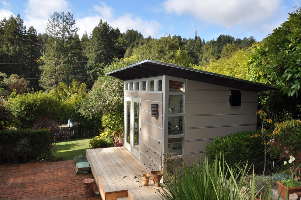 Trendy detached studio / workshop shed photo in Denver