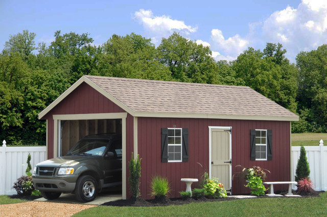 Prefab One Car Garage Sheds - Traditional - Granny Flat or Shed ...