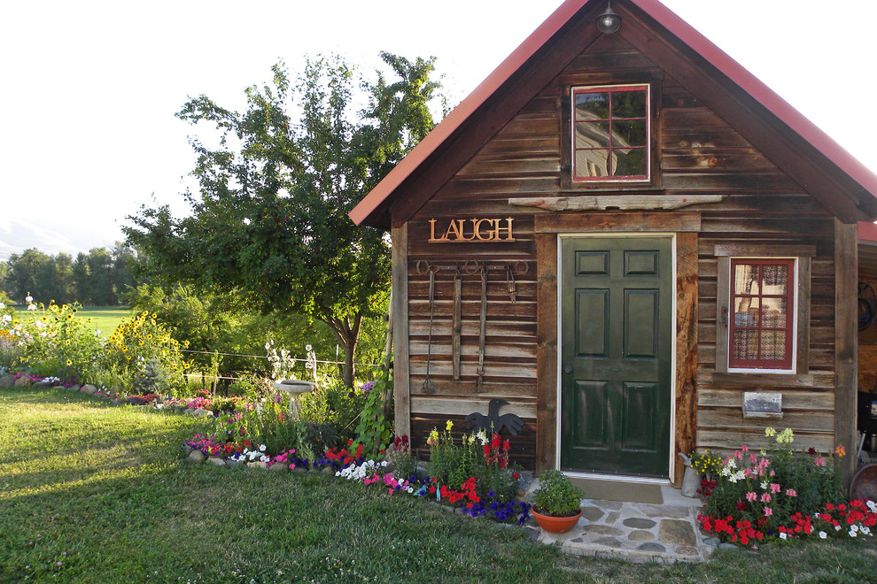 Photo of a rustic garden shed in Boise.