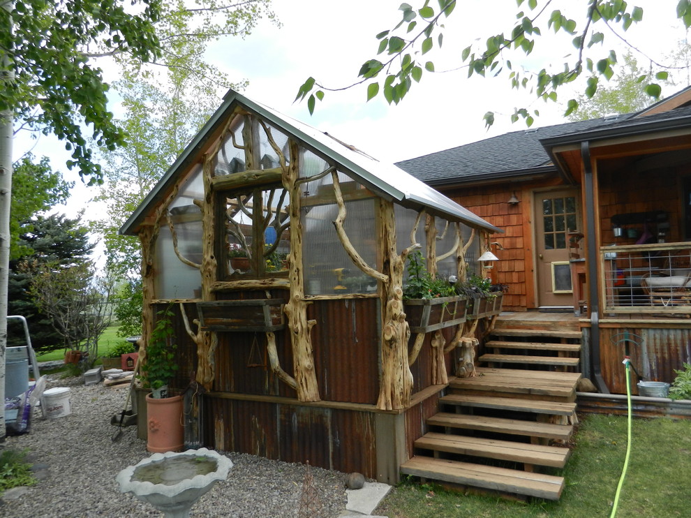Example of a mountain style shed design in Other