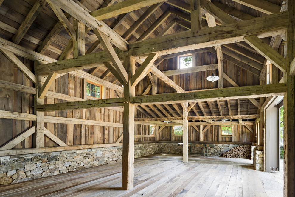This is an example of a large rustic detached barn in New York.