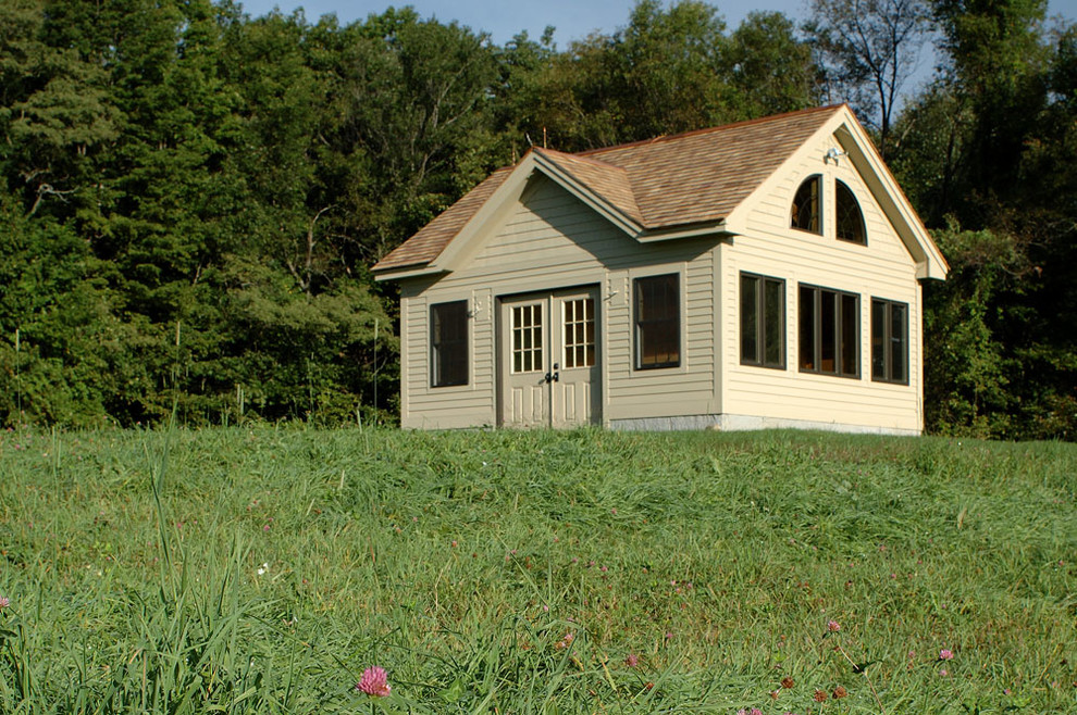 This is an example of a classic garden shed and building in Boston.