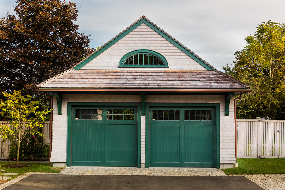Photo of a traditional garage in Boston.