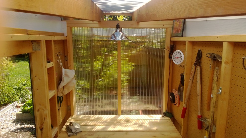 Photo of a contemporary garden shed and building in Seattle.