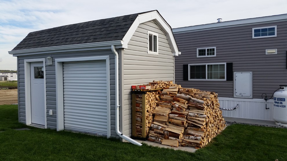Sheds and outside storage Transitional Shed Calgary by Ravenwood Construction Ltd Houzz