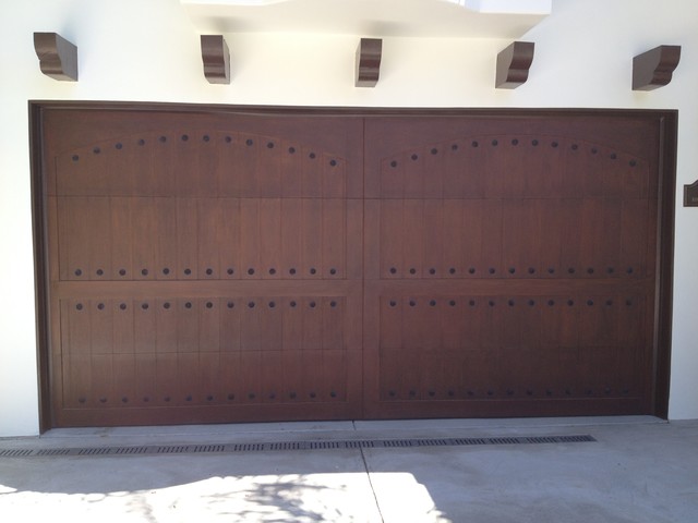 Simple Wood Spanish Style Carriage, Dyer S Garage Doors