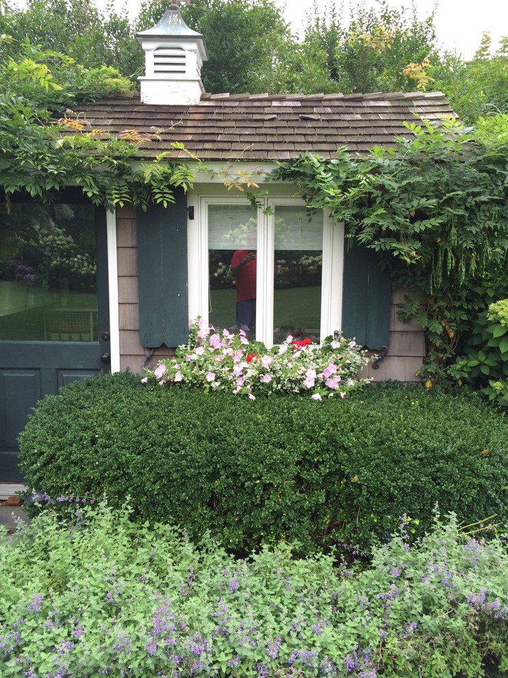 This is an example of a traditional garden shed and building in New York.