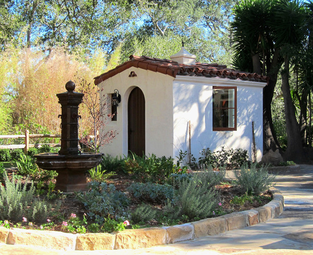 Spanish Style Shed Design By Jeff, Santa Barbara Style Landscape Design