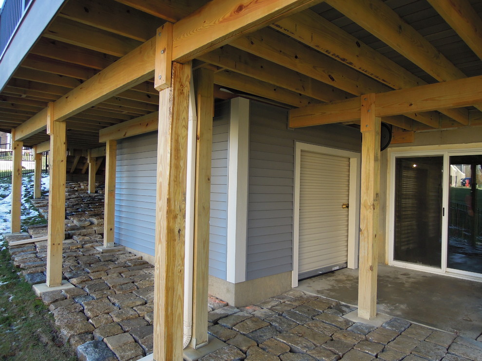 Storage Shed Under A Deck, Cincinnati Ohio area Traditional Shed