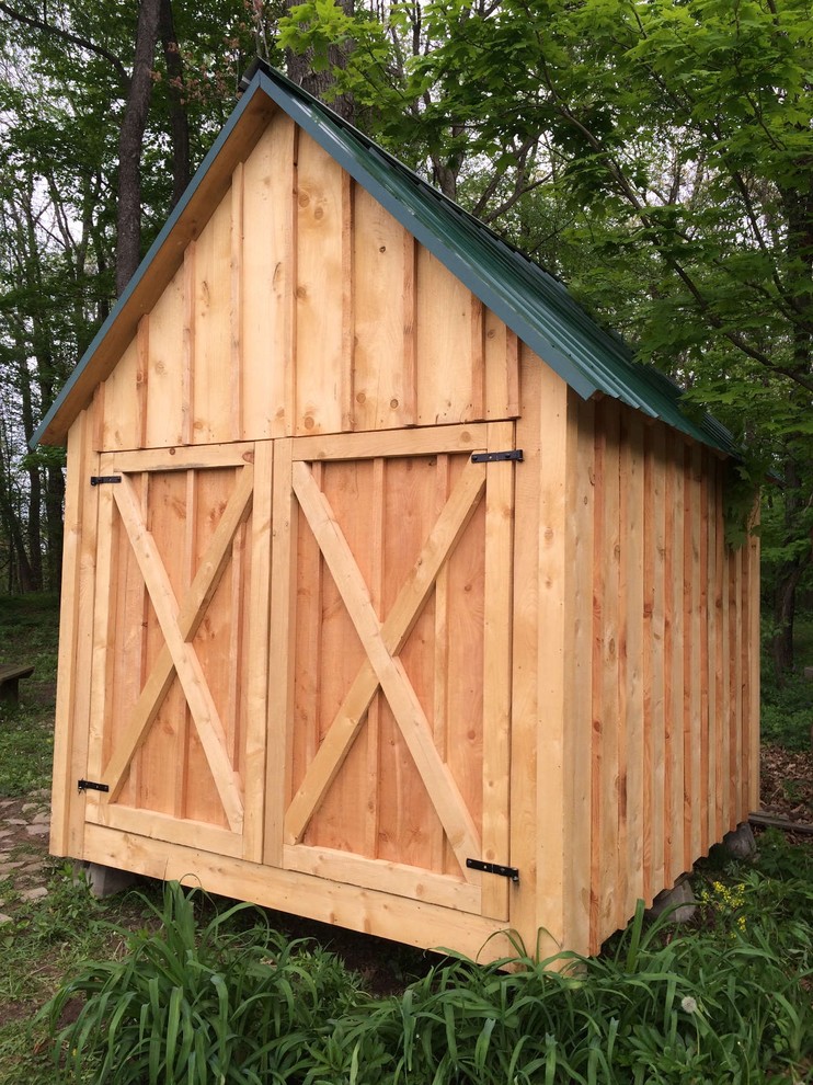 Example of a small farmhouse detached garden shed design