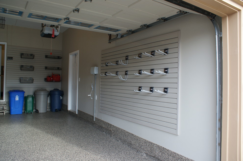 Tons o' slatwall Modern Shed Toronto by CLOSET ENVY INC. Houzz