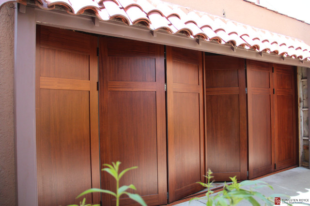 Tri Fold Sliding Garage Door Long Beach Ca Contemporary Granny Flat Or Shed Los Angeles By Tungsten Royce Custom Wood Products Houzz Au
