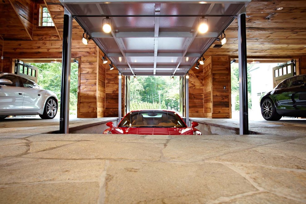 Idée de décoration pour un garage tradition.