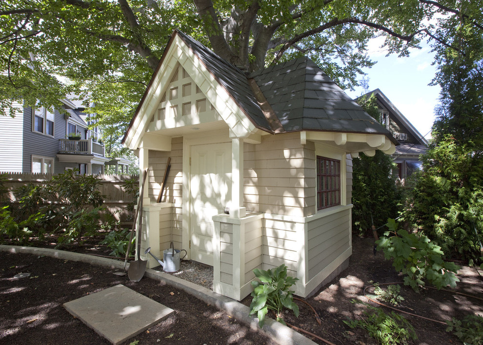 Photo of a victorian garden shed in Boston.