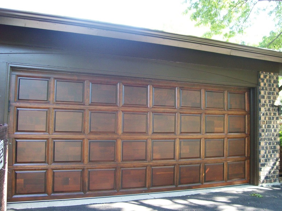 Wood Garage Door Refinishing Contemporary Shed Chicago by
