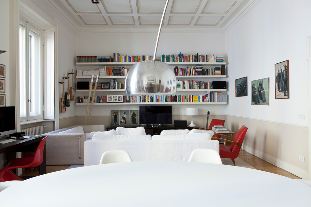 Esempio di un soggiorno minimalista